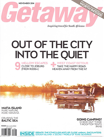 Getaway November 2014 The Rafters Cover