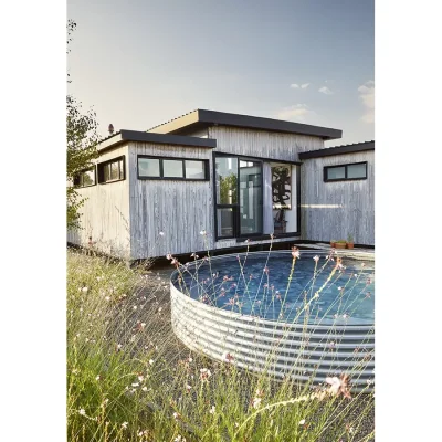 Rustic farm style swimming pool in secluded back garden of the Herenberg.